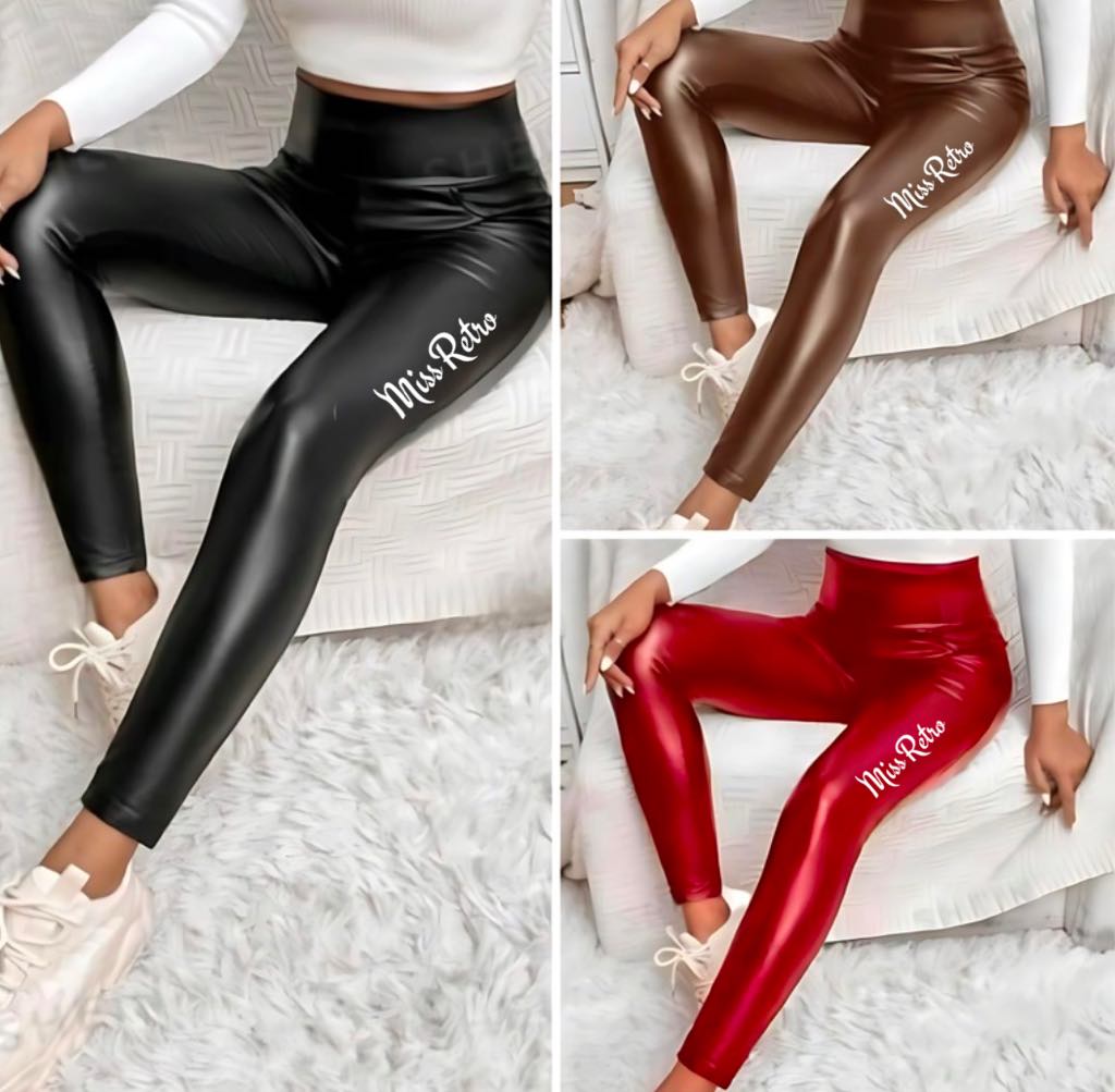 Prémiu bőrhatású leggings Akció