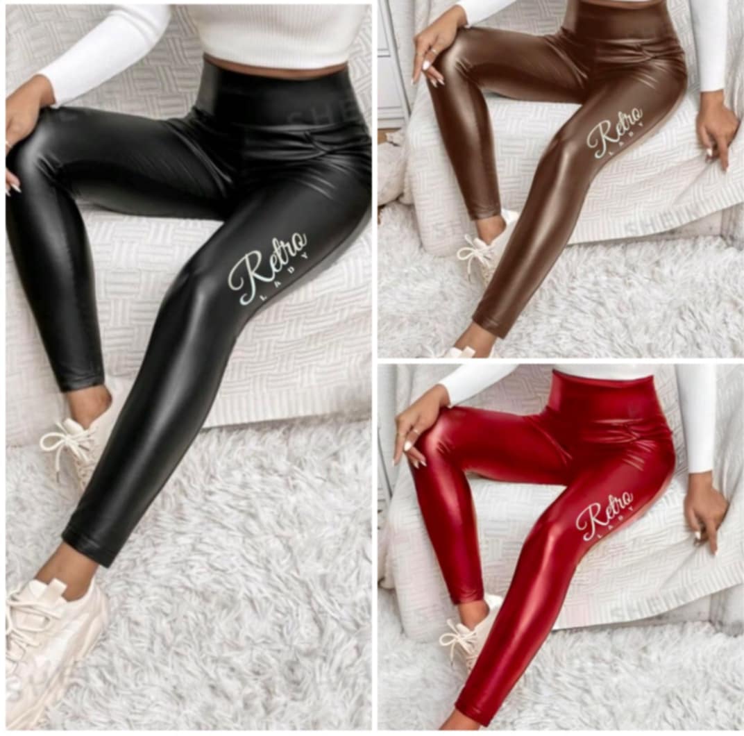 Prémiu bőrhatású leggings Akció